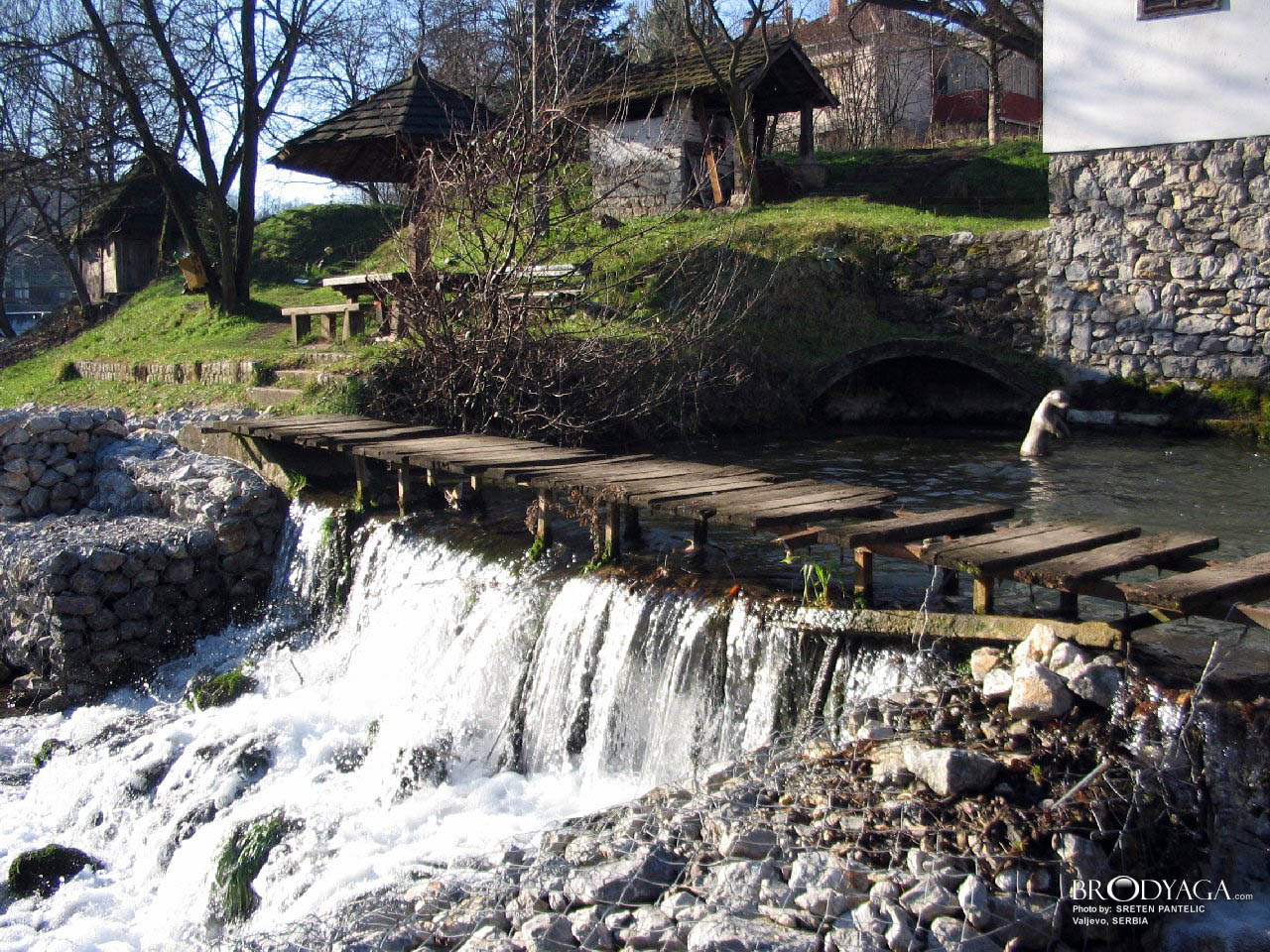 The momument dedicated to otter - the ecological purity symbol of the Gradac river